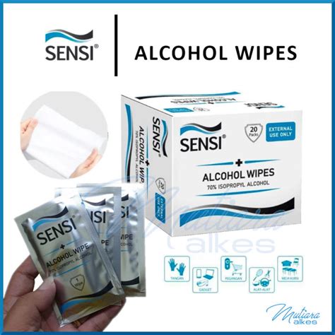 Sensi Eceran Sensi Alcohol Wipes 70 Isopropyl Alcohol Tisu Alkohol