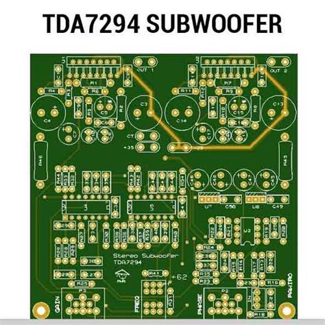 Tda7294 Subwoofer Amplifier Pcb Layout Artofit