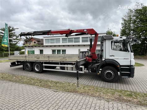 Mercedes Benz Axor 2629 HMF 2130 Crane With Remote Control Flatbed