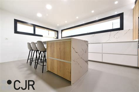 Cocinas Dekton Kairos Y Madera Con Isla CJR Cocinas CJR Santos