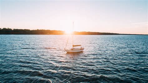 Kostenlose Foto Meer Wasser Ozean Horizont Sonnenuntergang Boot