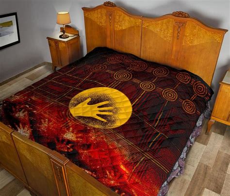 Aboriginal Premium Quilt Indigenous Flag Hand Art Quilt Sets