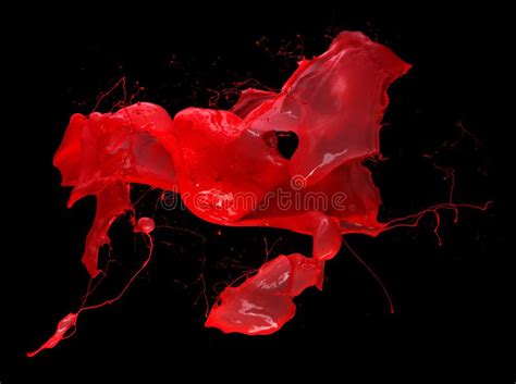 Red Paint Splash Stock Image Image Of Liquid Shape