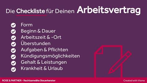 Arbeitsvertrag Inhalt Form Wirksamkeit