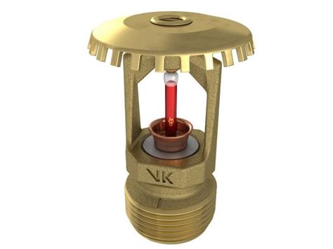 Viking Quick Response Fire Sprinkler Head 34 Upright Glass Bulb Brass 18257 Century