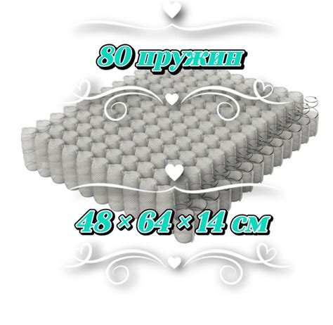 пружинный блок независимых пружин ортопедический 48-64-14 для дивана и ...