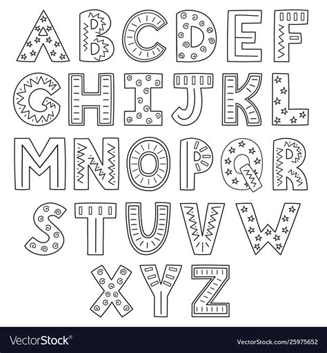 Alphabet Black And White Printable