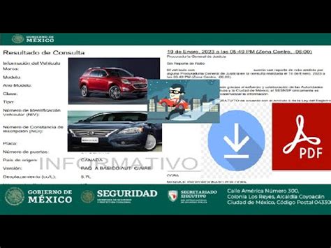 DESCARGAR PDF DE REPORTE OFICIAL DE QUE TU AUTO NO TIENE REPORTE DE