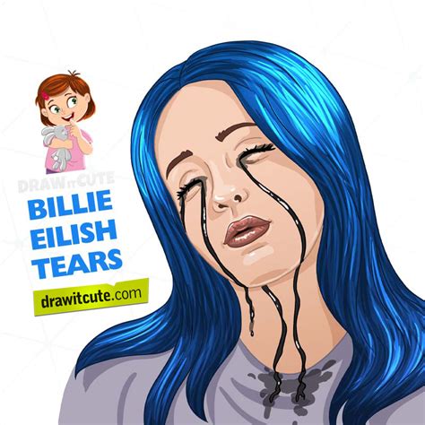 How To Draw Billie Eilish Tears Step By Step Gui By Drawitcute On