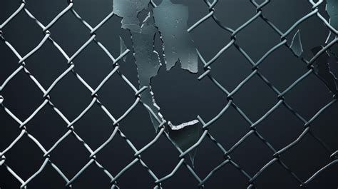 Premium Photo Broken Wire Fence Rabitz Or Chainlink Modern Background