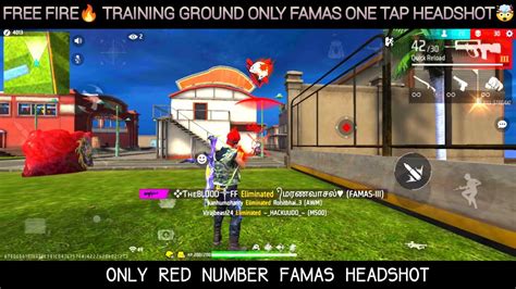 Free Fire🔥traning Ground Only Red Number Headshot🤯 Training Ground