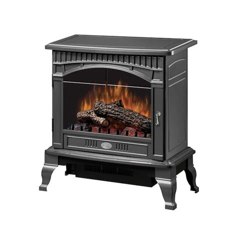 Dimplex 25 In W 4915 Btu Pewter Wood Fan Forced Electric Stove And Remote In The Electric Stoves