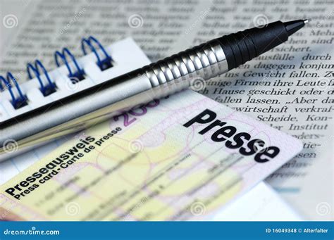 Press card stock photo. Image of media, interview, magazines - 16049348