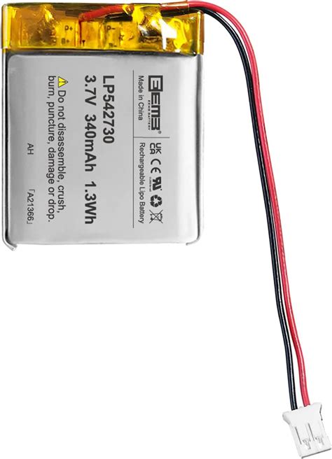 EEMB Lithium Polymer Battery 3 7V 340mAh 542730 Lipo Rechargeable