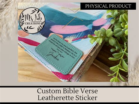 Engraved Bible Verse Custom Leatherette Personalized Biblechristian