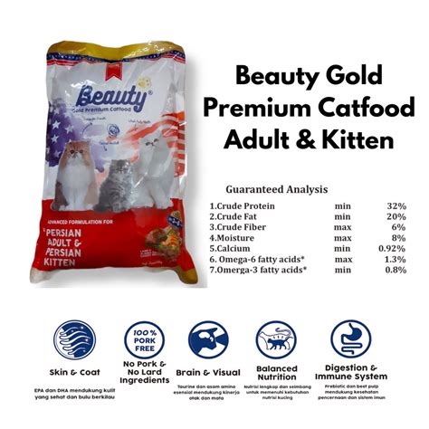 Jual Beauty Gold Premium Kitten Adult Catfood Kg Shopee Indonesia