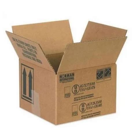 Brown Rectangular Printed Corrugated Cardboard Box Flexo Size Lxwxh