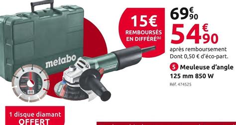 Promo Metabo Meuleuse Dangle 125 Mm Chez Mr Bricolage