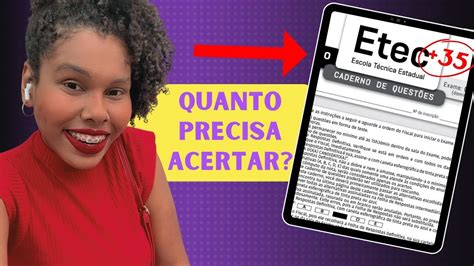 Vestibulinho Etec Quantas Quest Es Precisa Acertar Para Passar Na