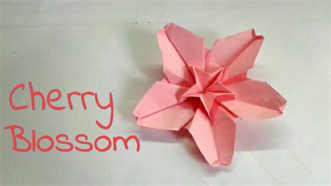 How To Make Origami Cherry Blossom Paper Craft Origami Paper Flower