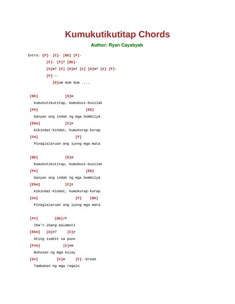 Docx Kumukutikutitap Chords Dokumen Tips