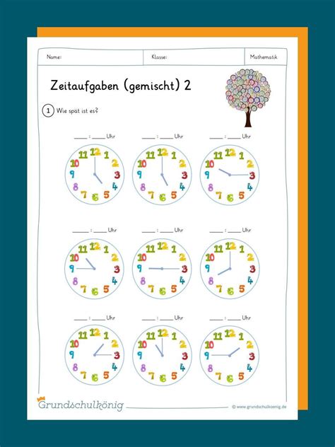 Uhrzeit Lernen Zeitangaben Uhrzeit Lernen Uhrzeit Grundschule