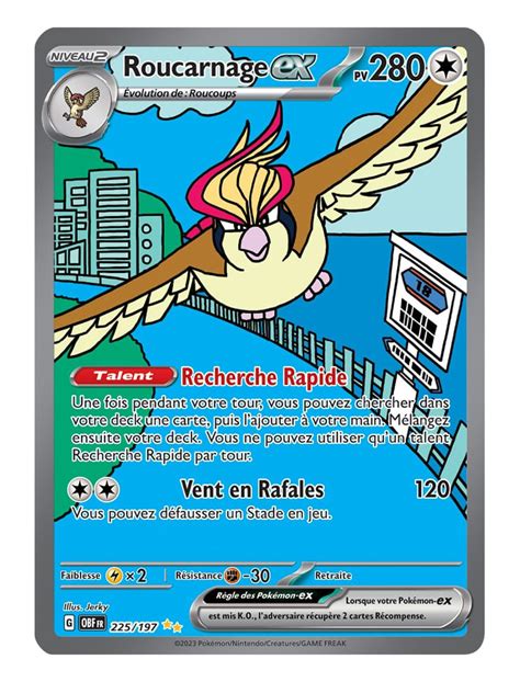 FR Pokémon Carte EV03 225 197 Roucarnage ex SECRETE