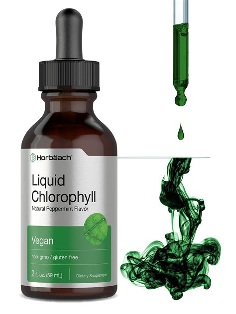 Horbäach Liquid Chlorophyll Drops 2 Oz Vegan Non Gmo