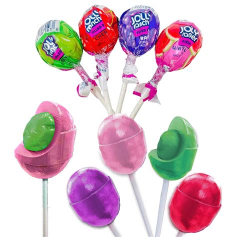 40 Jolly Rancher Filled Pops Chew Lollipops Assorted Flavors Sucker