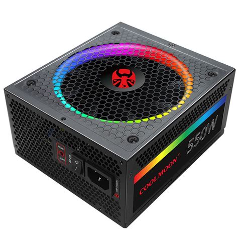 Pc power supply 550w 100 240v atx rgb fully modular 14cm smart ...