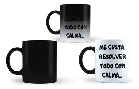 Taza Magica Meme Flork Me Gusta Resolver Todo Con Calma Mercadolibre