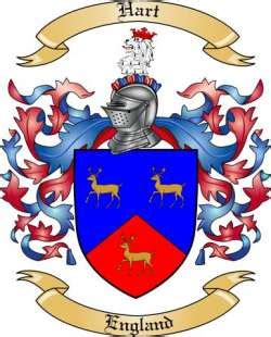 Hart Family Crest from England by The Tree Maker