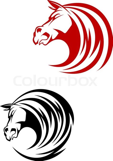 Hest Tatovering Symbol For Design Stock Vektor Colourbox