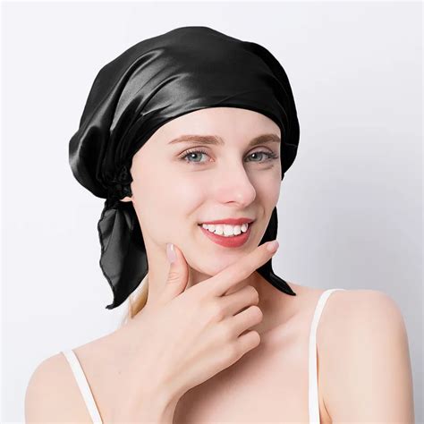 High Quality Luxury 100 Silk Mulberry Sleeping Cap Hair Bonnet For