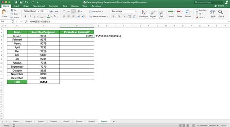 Bagaimana Cara Menghitung Persentase Kenaikan Di ExCeL