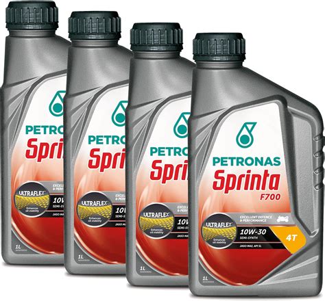 Petronas Kit 4X Sprinta F700 10W 30 Olio Motore Semi Sintetico Per Moto