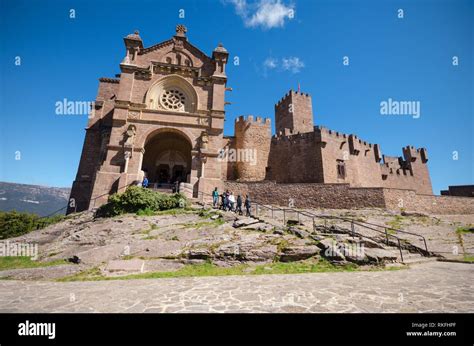 Tourist visiting famous Javier Castle in Navarra, Spain Stock Photo - Alamy