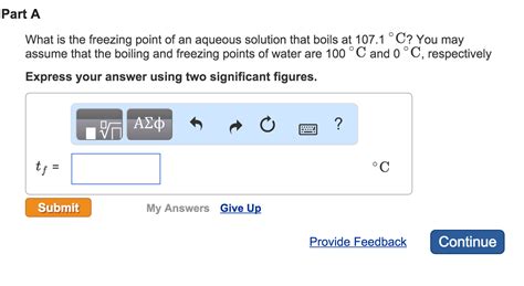 Solved What Is The Freezing Point Of An Aqueous Solution Chegg