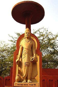 Statue of Chandragupta Maurya, the first ruler of the Mauryan Empire and Ashoka’s grandfather ...