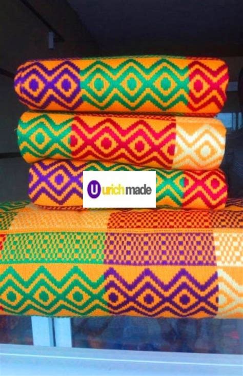 Royal Handwoven Authentic 4 6 And 12 Yards Ghana Kente Fabric Etsy