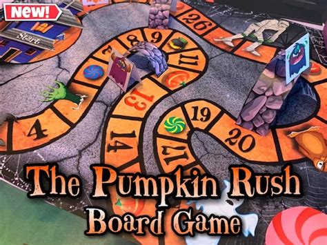 Halloween Board Game Printable Pumpkin Rush Halloween Board - Etsy