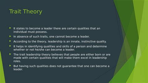 Leadership Theories Trait Theory And Behavioural Theory