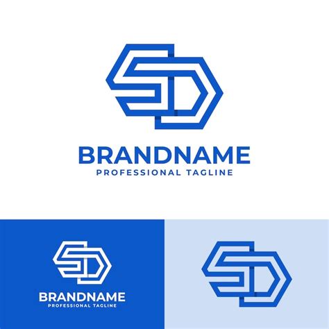 Logotipo Sd Iniciais Modernas Adequado Para Empresas Iniciais