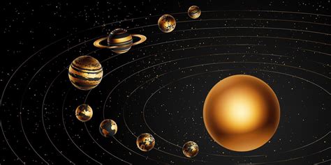 Solar System Vector Realistic Illustration Of The Sun And Eight