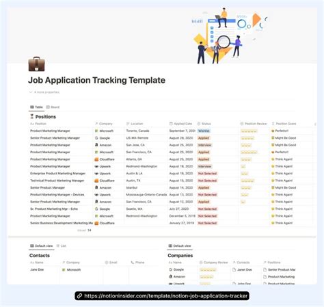 Notion Job Application Tracker In 2024 Job Application Job Templates