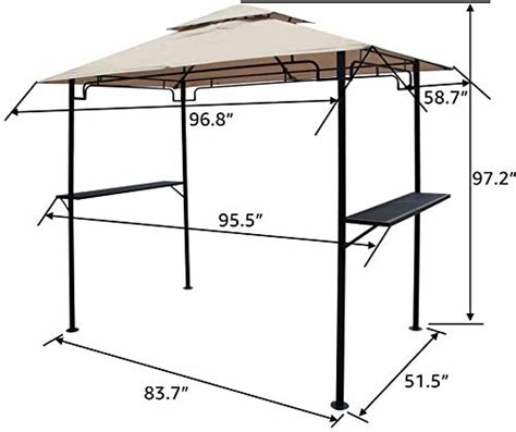 Cobana Grill Gazebo 8by 5outdoor Patio Backyard Bbq Grill Shelter