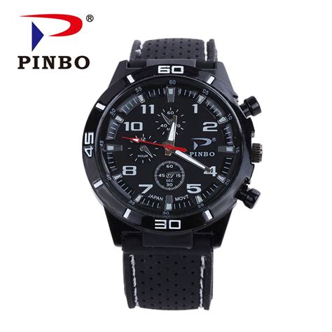 New Pinbo Brand Men Sports Racing Quartz Watch Luxury And Budget