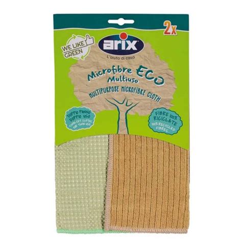 Arix We Like Green Microfiber Eco Multipurpose Cloth 2pcs NTUC