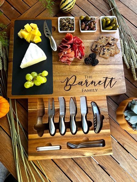 Personalized Charcuterie Board Set/19pcs Cheese Board And Knife Set, R ...