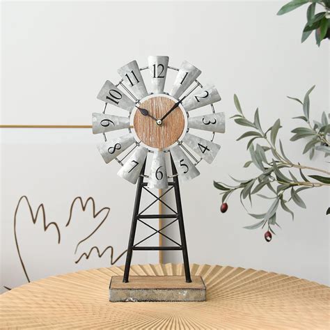 Gracie Oaks Analogue Metal Quartz Movement Crystal Tabletop Clock